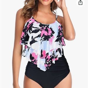 : Generic
Tankini Swimsuit High Waisted Tummy Control Ruffled Flounce set